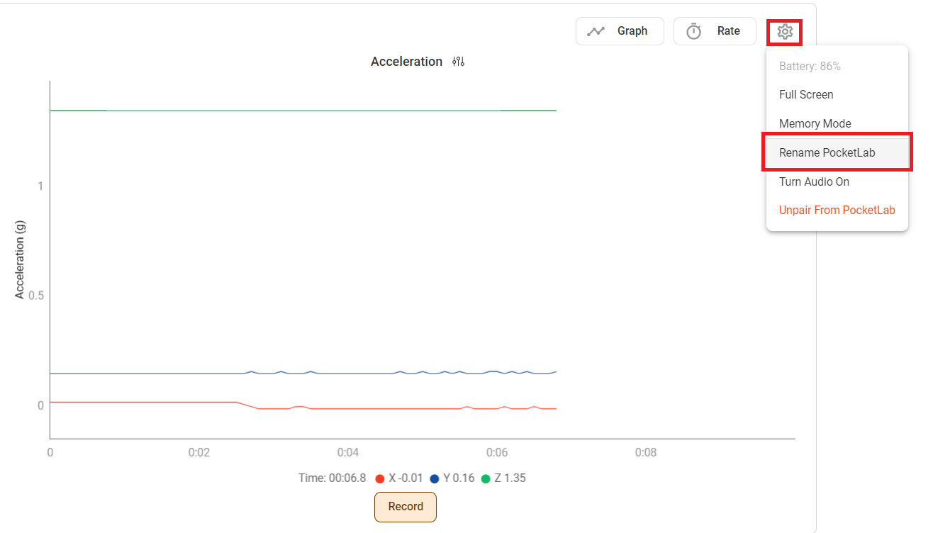 How to rename PocketLab sensors?
